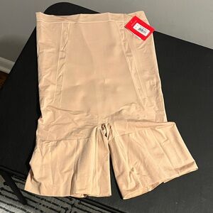 SPANX OnCore High-Waisted Mid-Thigh Shapewear Shorts | Sculpt | Nude | XL